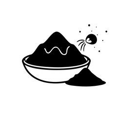 color powder holi icon, color powder holi silhouette vector illustration-simple silhouette illustration of color powder holi, perfect for color powder holi logos and icons