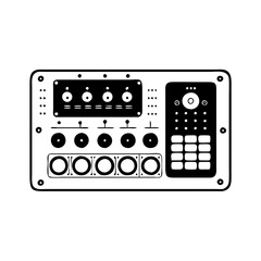 control panel icon, control panel silhouette vector illustration-simple silhouette illustration of control panel, perfect for control panel logos and icons