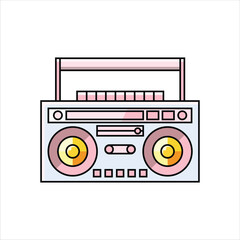 Vintage Retro Radio - Furniture and Interior Icon Set