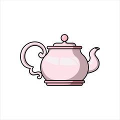 Classic Ceramic Teapot - Furniture and Interior Icon Set