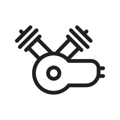 Engine Motor icon vector image. Suitable for mobile apps, web apps and print media.