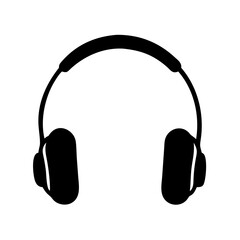 headphones icon, headphones silhouette vector illustration-simple silhouette illustration of headphones, perfect for headphones logos and icons