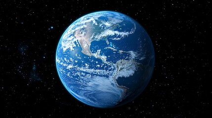 Obraz premium Earth from Space with Planet, Blue Marble, and Astronomy.