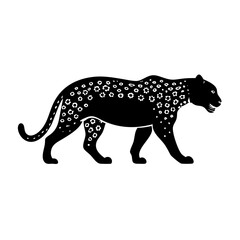 leopard icon, leopard silhouette vector illustration-simple silhouette illustration of leopard, perfect for leopard logos and icons