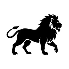 lion icon, lion silhouette vector illustration-simple silhouette illustration of lion, perfect for lion logos and icons