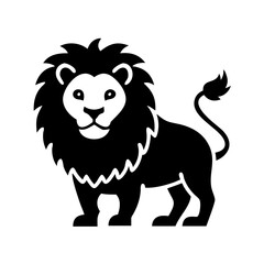 lion icon, lion silhouette vector illustration-simple silhouette illustration of lion, perfect for lion logos and icons