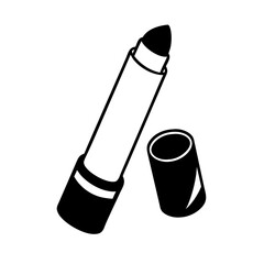 lip balm icon, lip balm silhouette vector illustration-simple silhouette illustration of lip balm, perfect for lip balm logos and icons