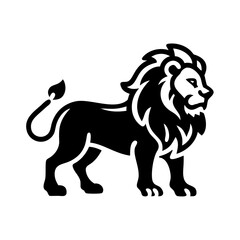 lion icon, lion silhouette vector illustration-simple silhouette illustration of lion, perfect for lion logos and icons