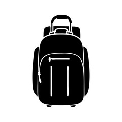 luggage bag icon, luggage bag silhouette vector illustration-simple silhouette illustration of luggage bag, perfect for luggage bag logos and icons
