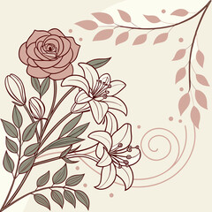 vector illustration of a rose