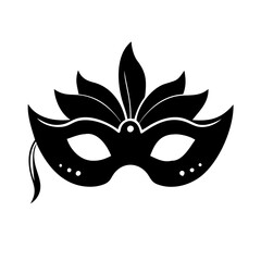 masquerade mask icon, masquerade mask silhouette vector illustration-simple silhouette illustration of masquerade mask, perfect for masquerade mask logos and icons