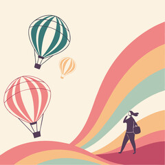 colorful hot air balloon
