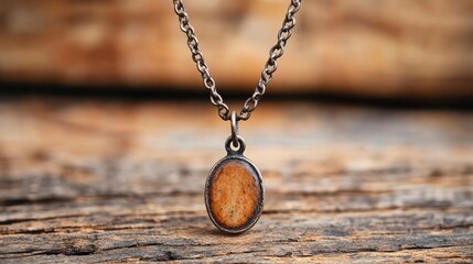 A necklace with only a tiny, unmarked pendant