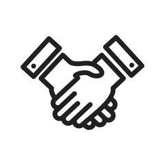 Handshake icon vector image. Suitable for mobile apps, web apps and print media.