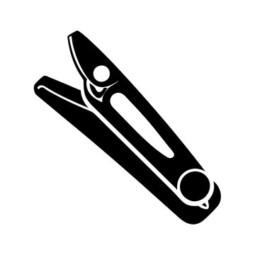 recommend clip art: nail clippers icon, nail clippers silhouette vector illustration-simple silhouette illustration of nail clippers, perfect for nail clippers logos and icons
