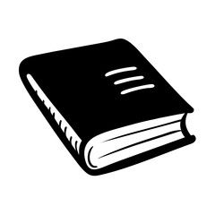 notebook icon, notebook silhouette vector illustration-simple silhouette illustration of notebook, perfect for notebook logos and icons