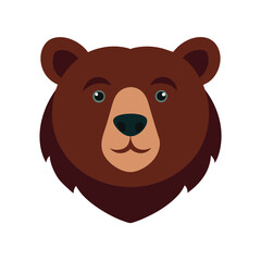bear head grizzly cute vector art silhouette