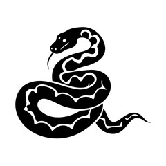 python icon, python silhouette vector illustration-simple silhouette illustration of python, perfect for python logos and icons
