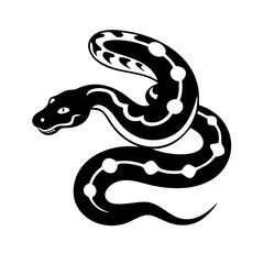 python icon, python silhouette vector illustration-simple silhouette illustration of python, perfect for python logos and icons