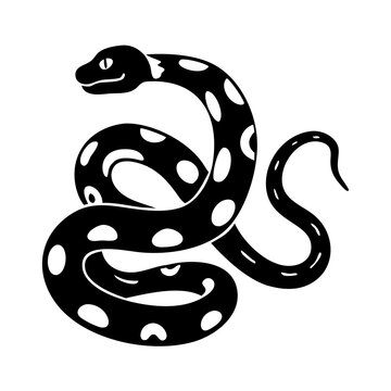 python icon, python silhouette vector illustration-simple silhouette illustration of python, perfect for python logos and icons