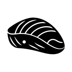 salmon fillet icon, salmon fillet silhouette vector illustration-simple silhouette illustration of salmon fillet, perfect for salmon fillet logos and icons
