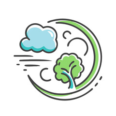 clean air icon, clean air vector illustration-simple illustration of clean air, perfect for clean air logos and icons