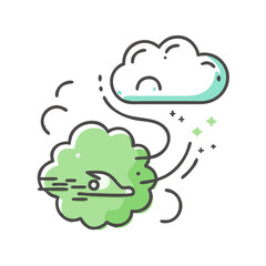 clean air icon, clean air vector illustration-simple illustration of clean air, perfect for clean air logos and icons