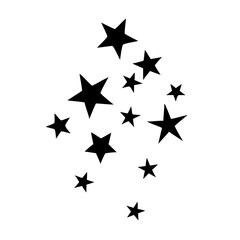 stars icon, stars silhouette vector illustration-simple silhouette illustration of stars, perfect for stars logos and icons