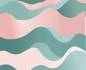 Seamless colorful ocean wave pattern vector illustration background design