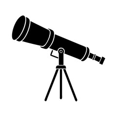 telescope icon, telescope silhouette vector illustration-simple silhouette illustration of telescope, perfect for telescope logos and icons