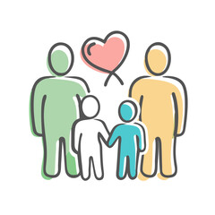family icon, family vector illustration-simple illustration of family, perfect for family logos and icons