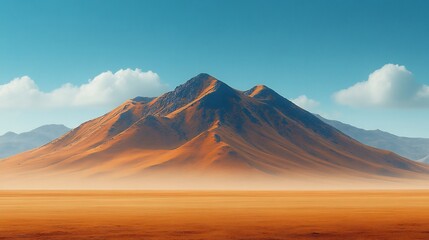 Desert Mountain Landscape Sunrise.