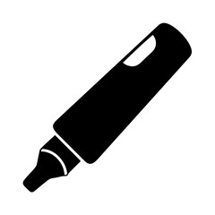 whiteboard marker icon, whiteboard marker silhouette vector illustration-simple silhouette illustration of whiteboard marker, perfect for whiteboard marker logos and icons