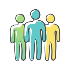 group of people icon, group of people vector illustration-simple illustration of group of people, perfect for group of people logos and icons