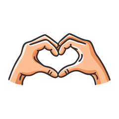 Fototapeta premium hands with heart icon, hands with heart vector illustration-simple illustration of hands with heart, perfect for hands with heart logos and icons