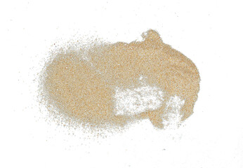 Abstract heap of sand isolated top view