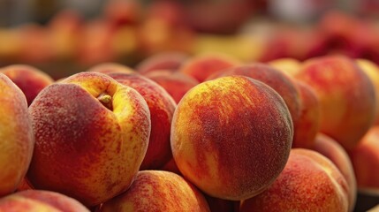 Golden-yellow peaches fuzzy skin perfectl-4 - detail juicy  perfect background