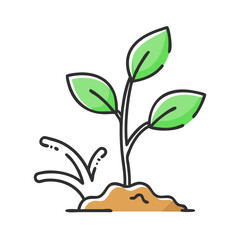 plant growing icon, plant growing vector illustration-simple illustration of plant growing, perfect for plant growing logos and icons
