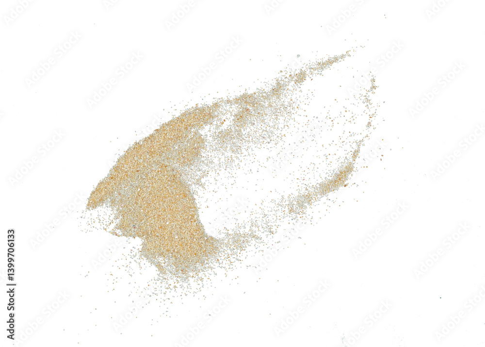 Poster grain sand with particle isolated