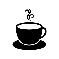 Coffee or tea cup icon. Hot drink icon.