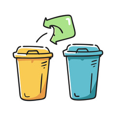 trash separation icon, trash separation vector illustration-simple illustration of trash separation, perfect for trash separation logos and icons