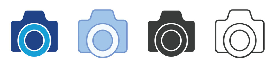 Camera Icons Collection – Multiple Vector Styles Icons