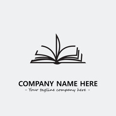 Book illustration black and white for logo company vector image
