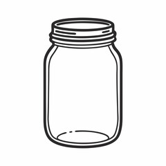 glass jar with blank label
