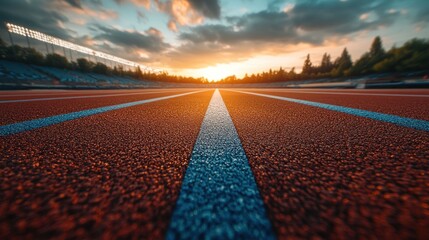 Sunset at the Running Track: A Runner's Dream