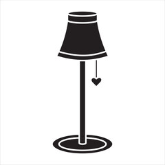 Purple Standing Lamp - Interiors and Furniture Flat Icon Silhouette