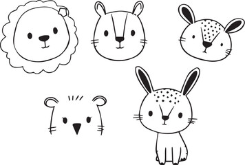 Vector illustration of Doodle cute for kid, Hand drawn set of cute doodles for decoration. Hand drawn vector illustration