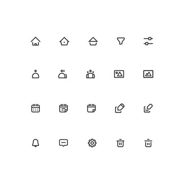 Office work business basic icon design