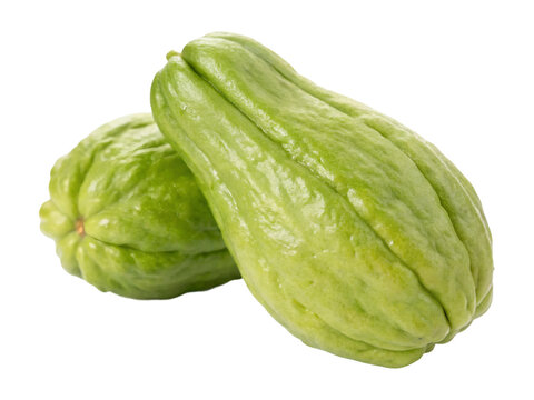 Chayote Squash - Rare Green Vegetable isolated on white background. Suitable for marketing or business purposes. PNG file