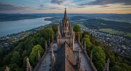 Fototapeta premium Path through natural landscape